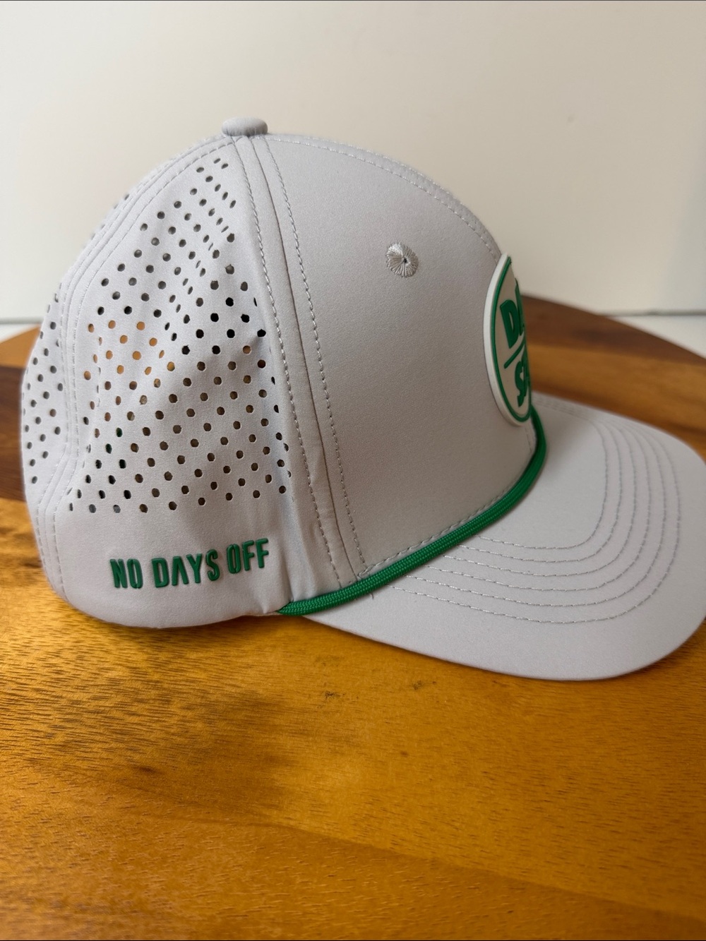 New Dad SZN Modern Performance Rope Hat, 6 Panel SnapBack, NWOT, Grey & Green - Picture 2 of 8